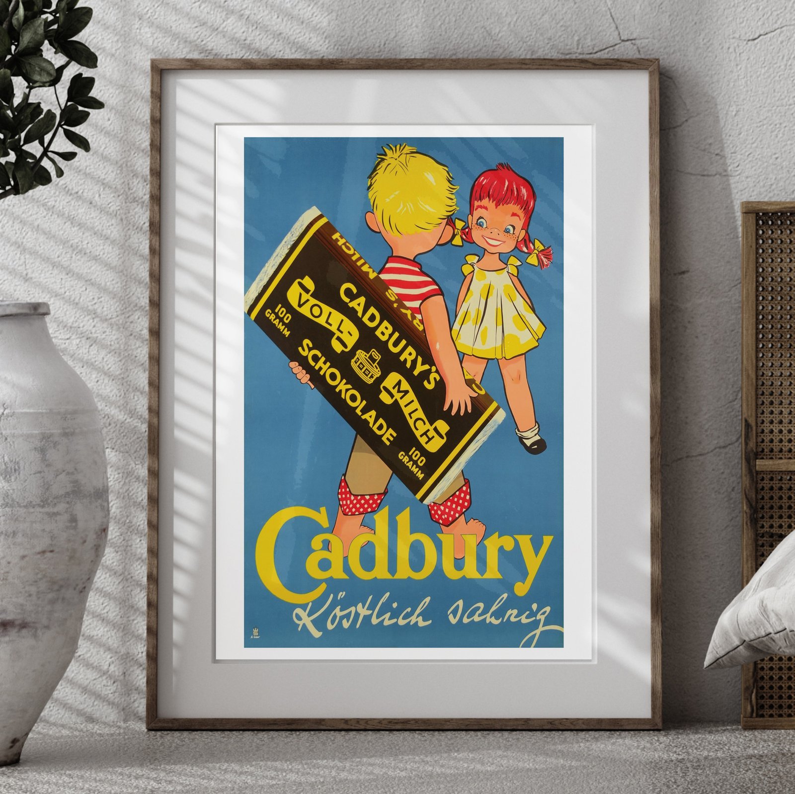 Cadbury - Köstlich Salzig | Sim | 1956 | Vintage Ads | Wall Art